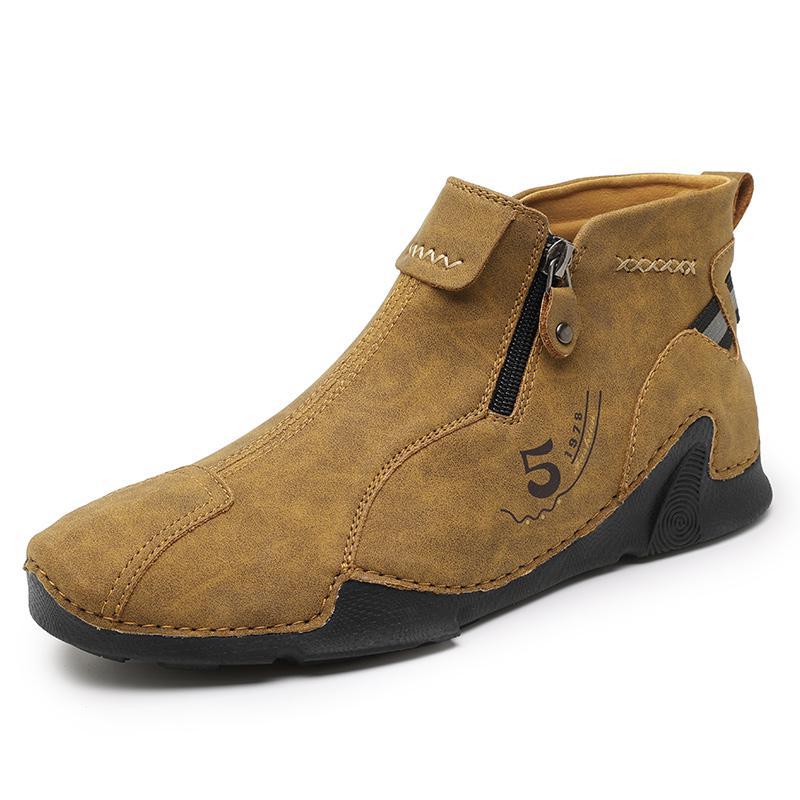 2023 Winter gaobang men's boots casual large size boots men's slip-on men's shoes daily warm shoes