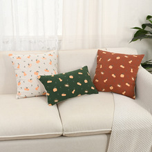 跨境ins刺绣南瓜抱枕套，万圣节家居布艺沙发装饰抱枕套