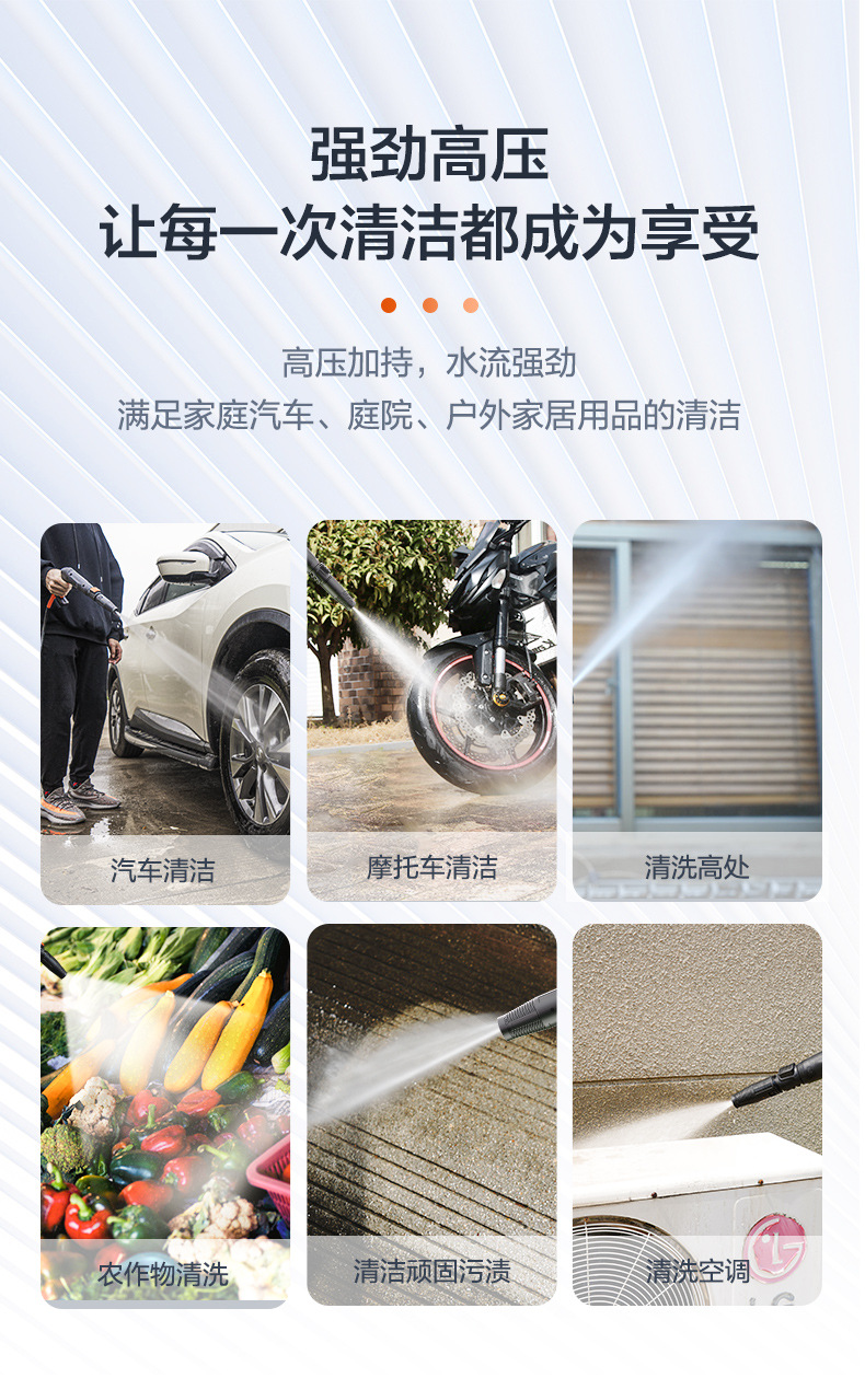 Yili 3280 high-pressure car washing machine household high-power 220v water pump portable water gun artifact