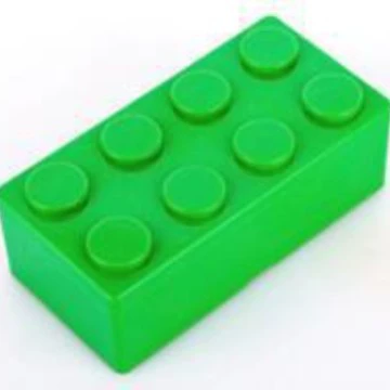 Green, rectangular