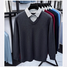 男士羊毛衫  秋冬保暖打底柔软亲肤不扎身简约男士长袖