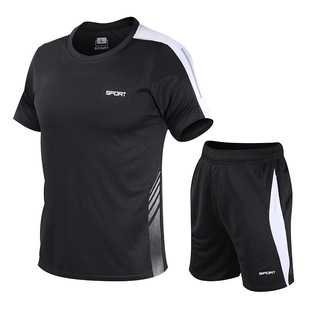 Sports Suit Men's Summer Fitness Short-sleeved T-shirt Men's Quick-drying Clothes Running Loose Casual Sportswear Men's T-shirt