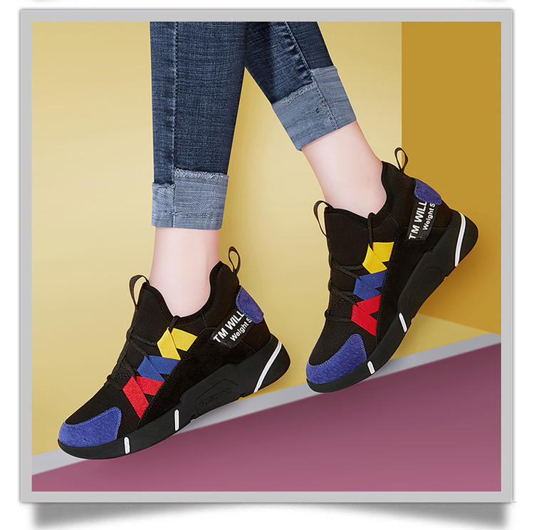 Giày sneaker nữ chunky đế dày tăng chiều cao, phối màu sành điệu mùa xuân hè 2025 — ML 8300-1 màu đỏ [có lót nhung] chiều cao gót 3.0cm, ML 8300 cao gót đỏ 3.0cm, ML 8300 màu xanh cao gót 3.0cm, ML 8300-1 màu xanh lam [có lót nhung] chiều cao gót 3.0cm chi tiết 11