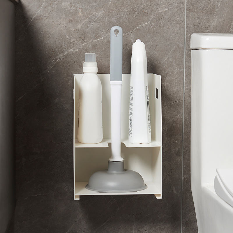 Toilet corner storage box, bathroom toilet brush drainage rack, toilet cleaner, toilet stopper, double-layer floor-standing storage box Toilet corner storage box, bathroom toilet brush drainage rack, toilet cleaner, toilet stopper, double-layer floor-standing storage box