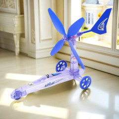 科学技術の小さい子供のおもちゃの実験のおもちゃの風力の動力の車のおもちゃ