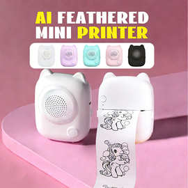 跨境新品M8 AI语音便携式无线蓝牙打印机文字图片迷你热敏打印机