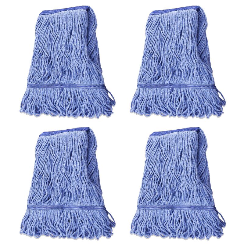 Heavy Duty Mop Replacement Head Wet Commercial Grade Blue Cotton Ring Mop Replacement Head Industrial Mop Head Replacement