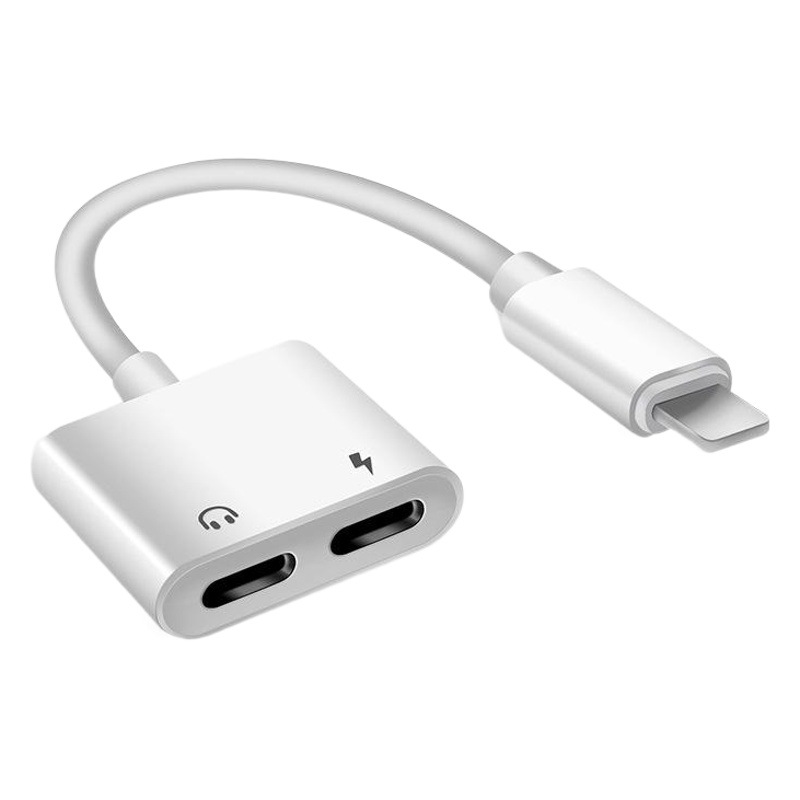 Aplicable a Apple 7 adaptador de auriculares iphone8/XS dos-en-un adaptador de cable relámpago a 3,5mm