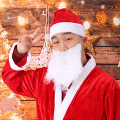 Christmas decorations Christmas set of five Christmas snow Non-woven velvet Christmas suit set