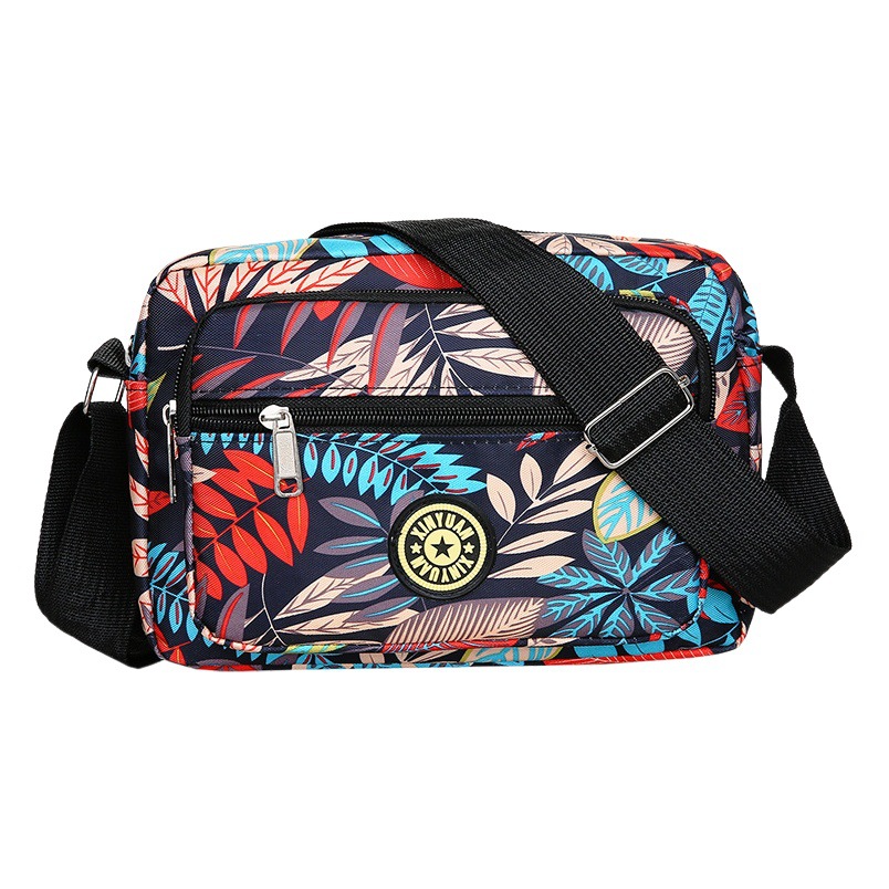 New Style Women's Bag, Oxford Cloth Shoulder Crossbody Bag, Middle-Aged and Elderly Mom's Bag, Floral Cloth Bag, Casual Canvas Street Bag, Wholesale