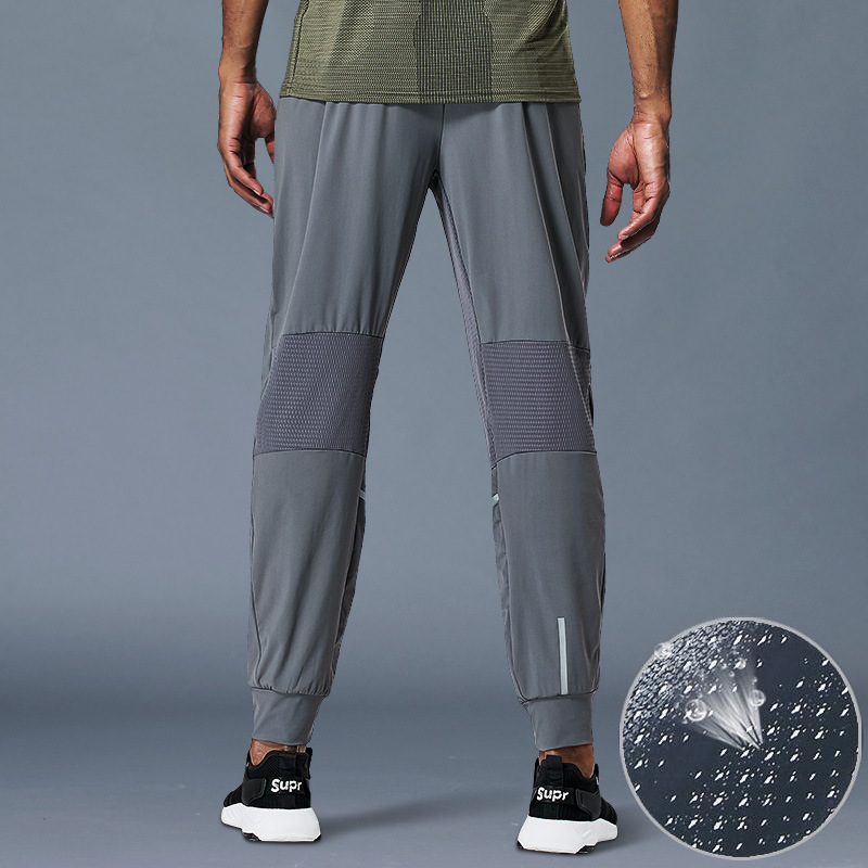 Pantalones deportivos, seda de hielo para hombre, delgado, de secado rápido y transpirable, verano, verano, entrenamiento de fitness tejido, pantalones de baloncesto para correr