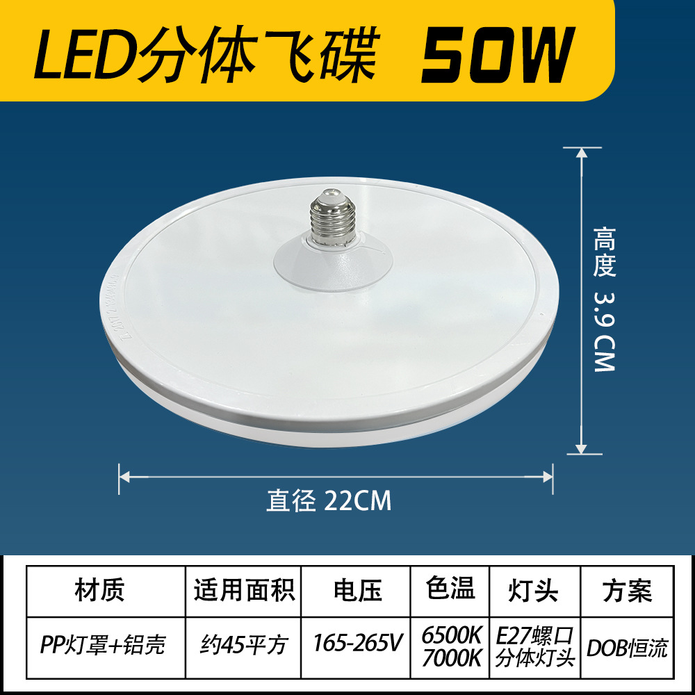 Lámpara de platillo volador LED de alto brillo bombilla de ahorro de energía disco moderno tornillo lámpara de iluminación de taller bombilla de zapato de luz blanca