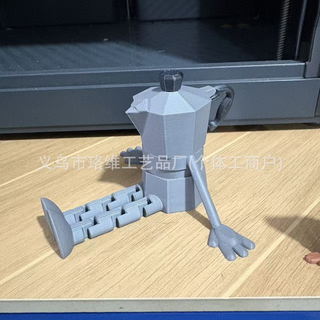 Impresión 3D de café compañero articulado escritorio muñeca taza de granos de café ángulo mini estatua amigo de café