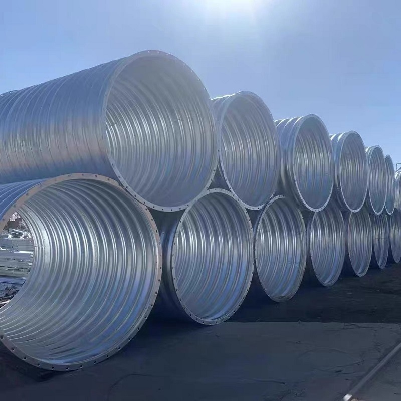 钢制波纹涵管厂拼装镀锌波纹管大口径金属管高速公路路基波纹管涵