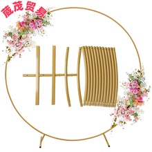 批发 跨境金属圆型拱门DIY支架婚礼婚庆生日派对框架场景装饰布置