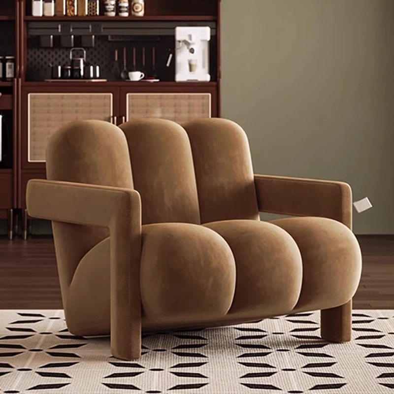 Sala de estar perezosa sofá de balcón simple sala de recepción moderna silla de aire crema diseñador de alta calidad