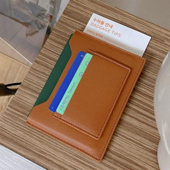 ポータブル海外旅行証明書カードカバー韓国版pu皮質パスポートホルダー多機能カードケース財布