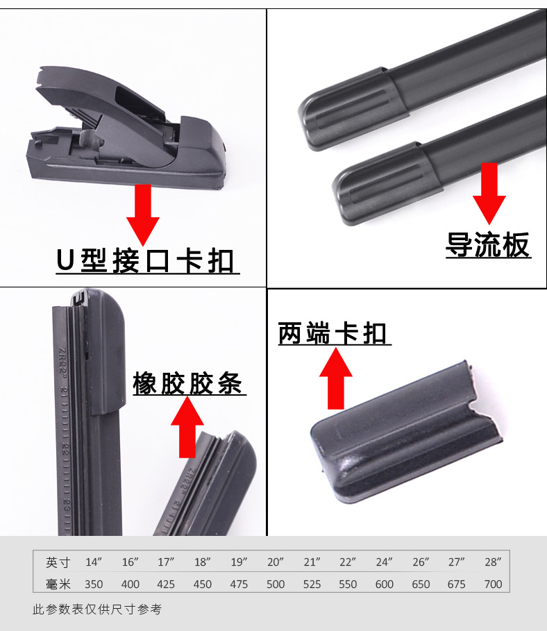 Applicable to Jiangling Shunda Wiper Blade JCM Kaiyun 720 Kairui 800 Wide Narrow Body Truck Shuawei Wiper Strip