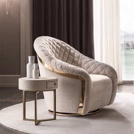 现代极简休闲单人沙发椅简约工作室咖啡厅酒吧懒人沙发舒适图片色