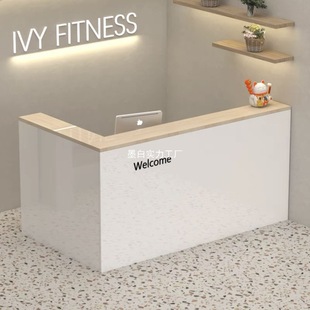Bar Counter Cashier Simple Modern Small Clothing Store Counter Milk Tea Shop Corner Table Beauty Salon Front Desk Reception Desk