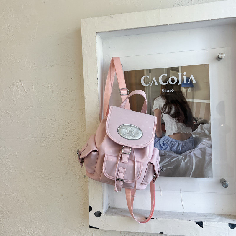 2026 bolsillo universitario clase coreana diaria inmujeres de viaje mochila ventosa punto de onda de mujer nueva mochila nicho