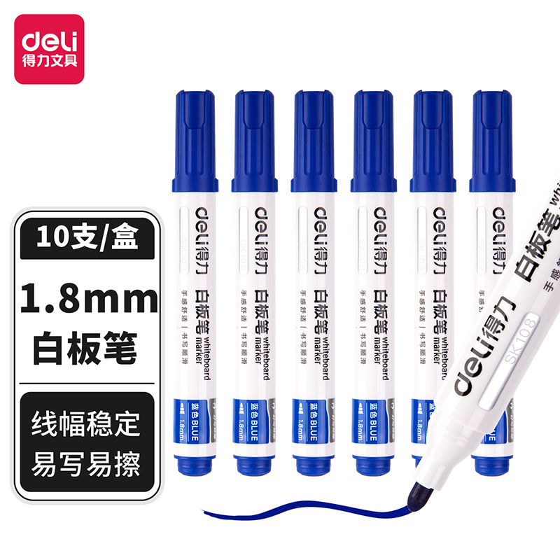 Deli lápiz de pizarra de gran capacidad lápiz de pizarra borrable lápiz de escritura puede agregar tinta lápiz de pizarra conjunto de papelería al por mayor