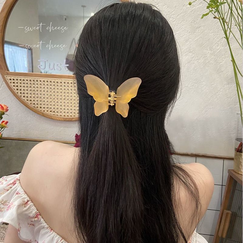 Super Fairy Butterfly Grab Hair Clip Simple Temperament Grab small size Clip Shark Clip Large Small Head Grab