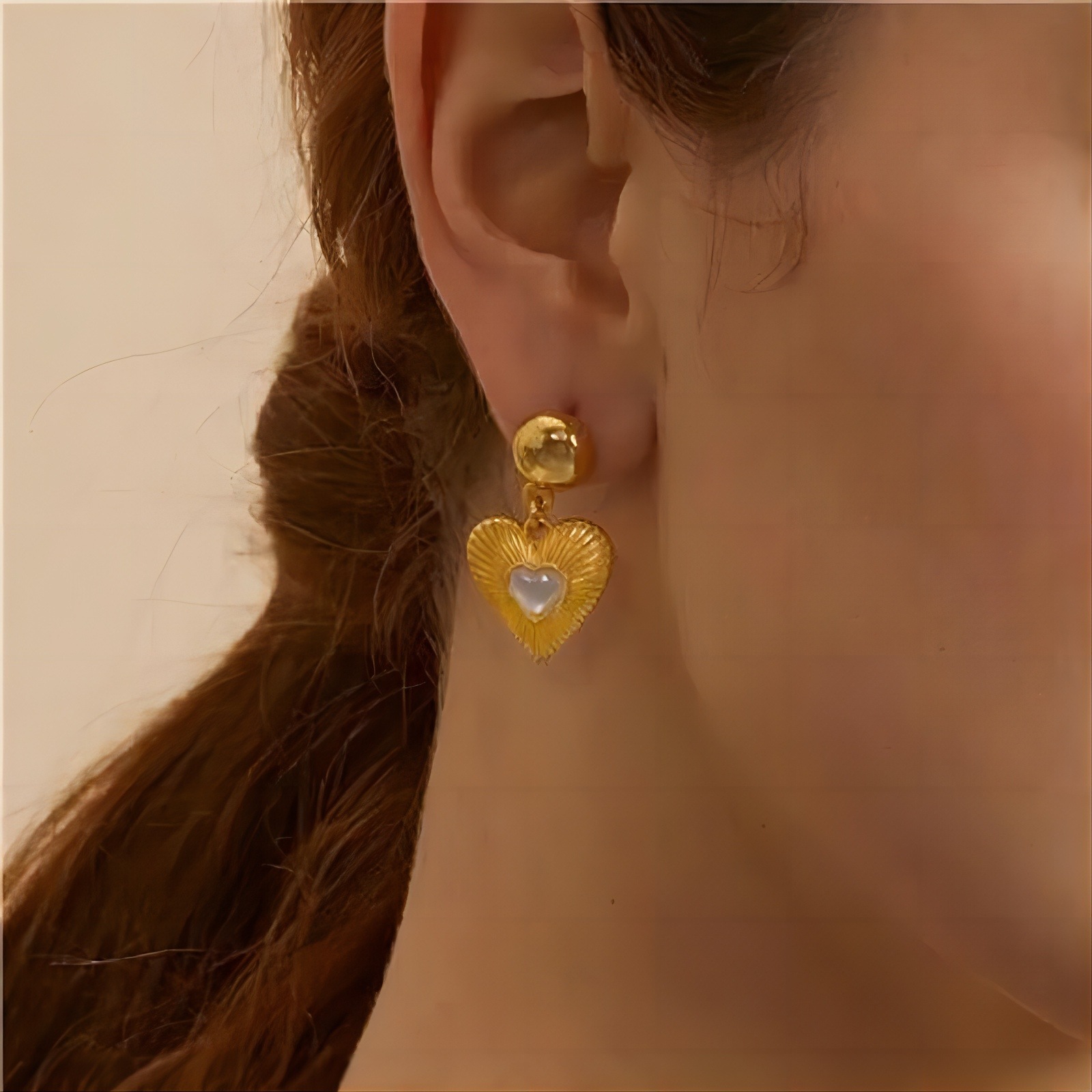 Europeo y americano elegante Internet celebridad de alta calidad pendientes 18K oro acero inoxidable con incrustaciones de circón piedra natural pendientes encantadores para las mujeres al por mayor
