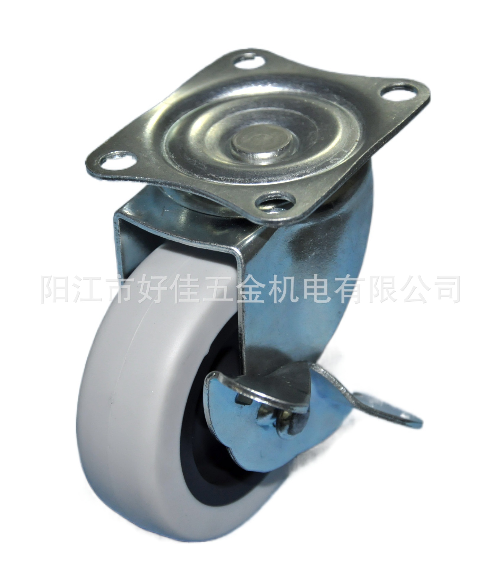 源头工厂直供75X25mm平板边刹TPR家具脚轮