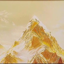 ✅铜雕画纯手工錾刻聚宝盆日照金山沙发背景大气挂画客厅横版装饰