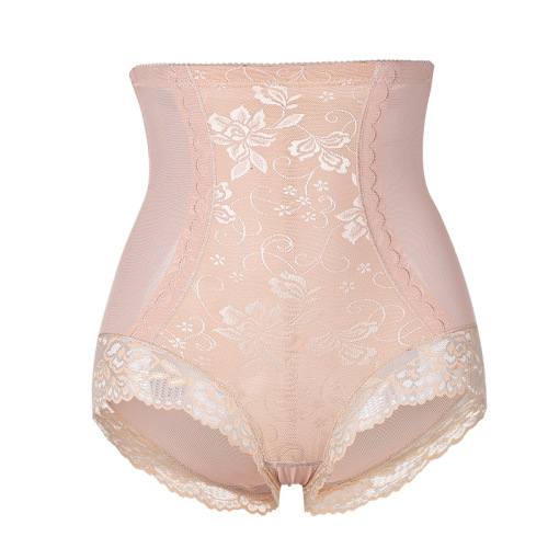 Slim clothing welcomes the new style of side bone anti-rolling, body shaping, butt lift, lace foot flower, sexy breathable mesh body slimming tummy pants