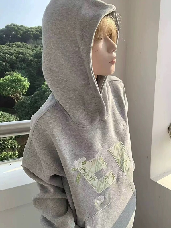 纯棉美式连帽刺绣卫衣秋冬新款重磅国潮慵懒复古外套加绒贴布上衣|undefined
