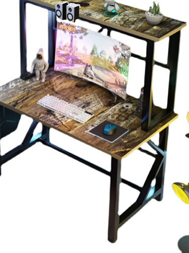 G3YN Gaming Hotel Desk Internet Cafe Double Desk Liquid Cooling Case Desk Double Layer Computer Desk Gaming Hall Desktop Computer