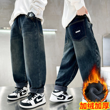 织里童装新款冬款儿童裤子百搭大童加厚保暖棉裤男童加绒裤冬装潮