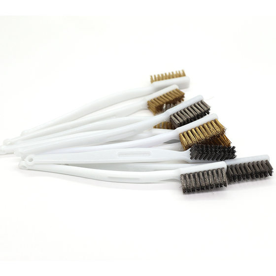 3 rows of stainless steel wire copper wire brush text play small toothbrush paste backing cleaning walnut diamond tools a generation of hair