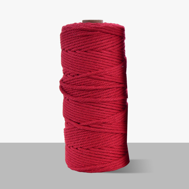 3mm cuerda de algodón colorido diy hecho a mano 4mm cuerda de tapiz cuerda tejida 5mm regalo cuerda de algodón decorativa cuerda de sombrero al por mayor