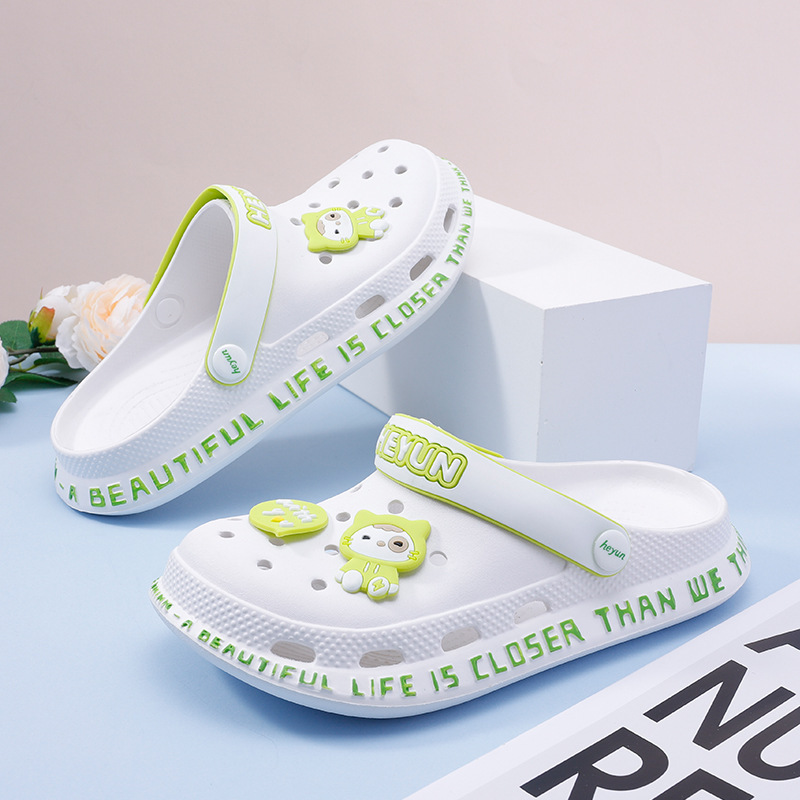 Slippers Women's Summer Korean-style Cute Ins Fairy-style Nurse's Half-covered Slippers with Thick Sole Beach Hole Shoes