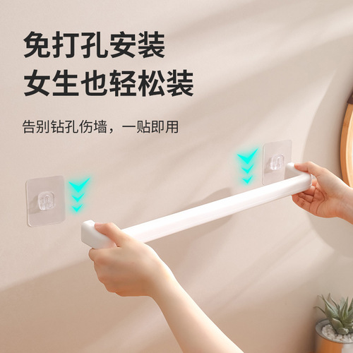 Home bathroom toilet punch-free towel slipper storage rack bathroom integrated wall-mounted shoe drain rack