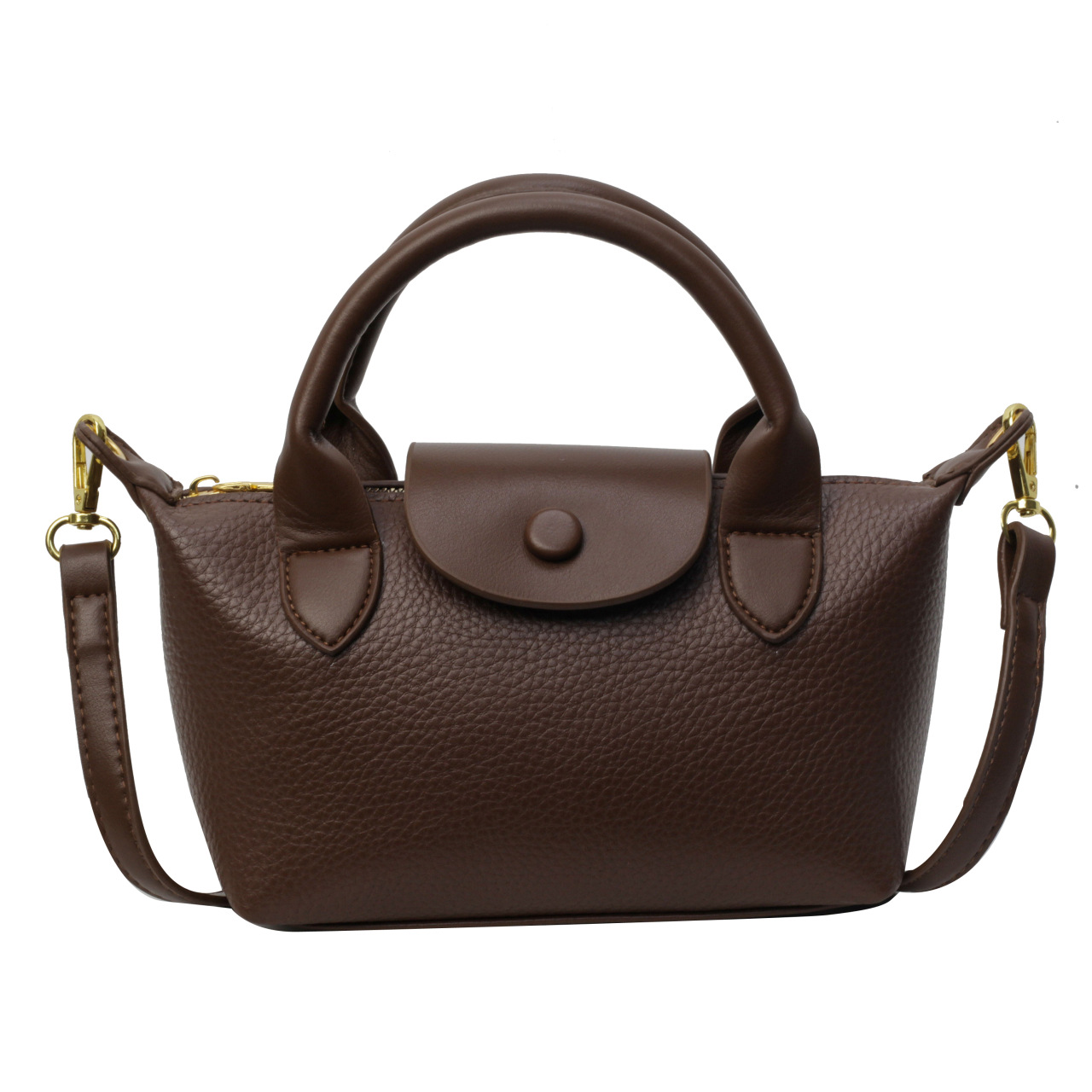 프랑스 만두 가방 2024 새로운 스티칭 드래곤 가방 컬러 대비 핸드백 대외 무역 원 숄더 하이 엔드 메신저 가방