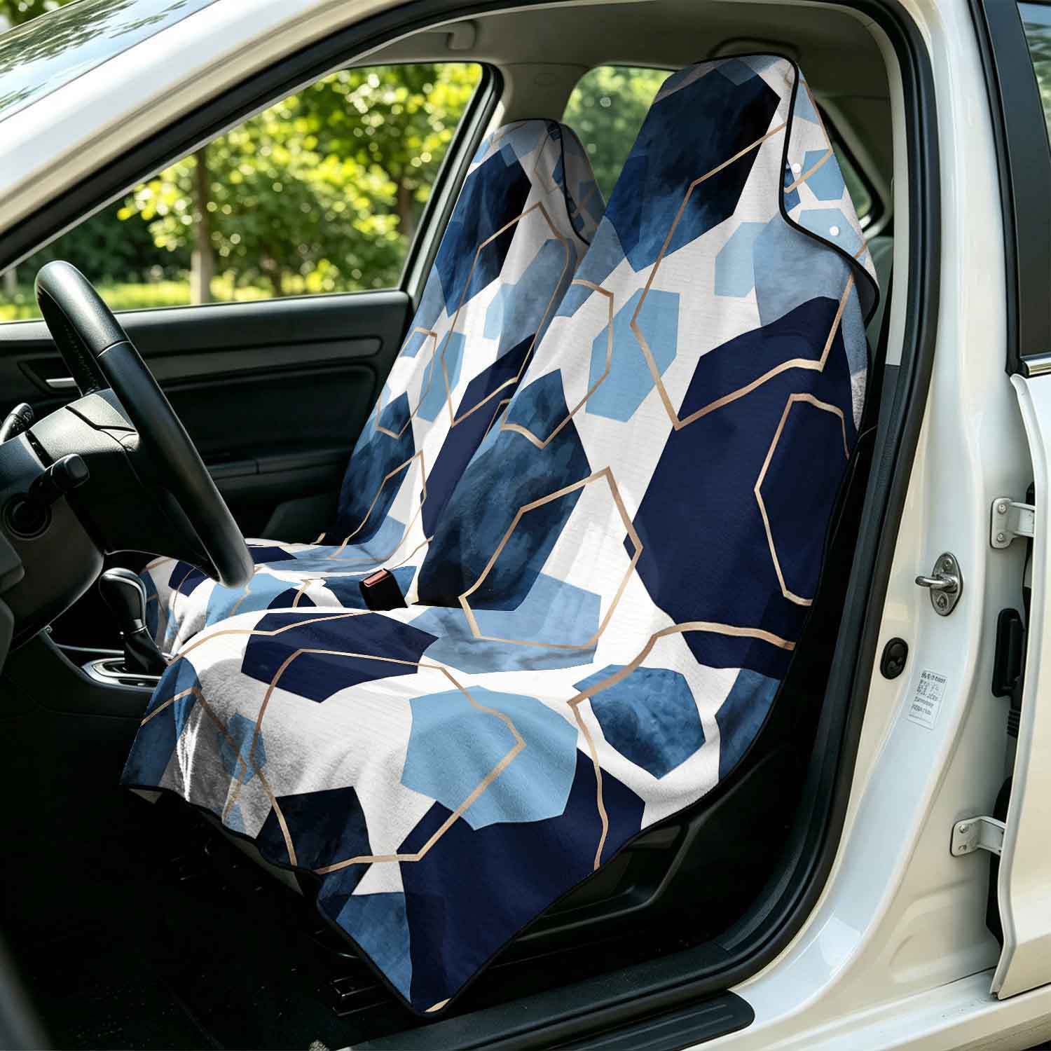 2-piece dual-use car seat cover, ultra-fine fiber, can be used as a beach towel, printed car protective seat cover 6