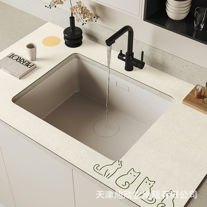キッチンカウンタートップ排水マット蛇口シンク吸収マット浴室トイレシンク速乾性フロアマット|undefined