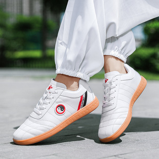 Leather Taiji Shoes Soft Leather Beef Sole Women's Taijiquan Practice Shoes Wushu Shoes Kung Fu Shoes Taoist Shoes