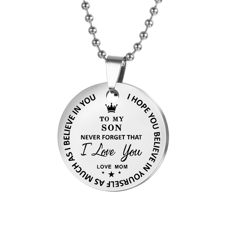 Fashion Letter Stainless Steel Plating Pendant Necklace display picture 1