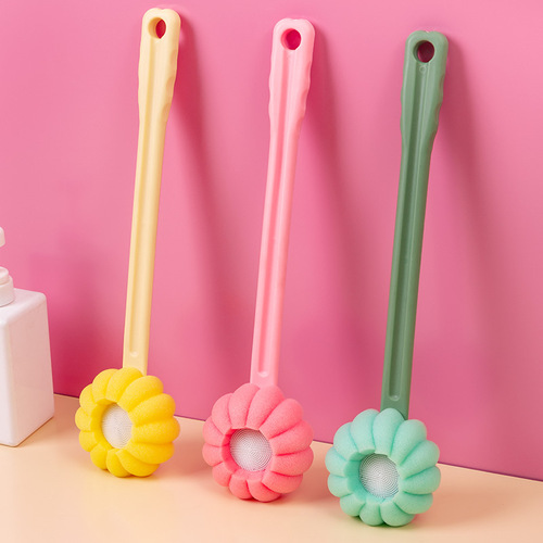 Long-handled sponge sponge bath artifact sponge rubs dust and rubs mud, powerful decontamination rubs the back without asking anyone to rub the back, bath supplies