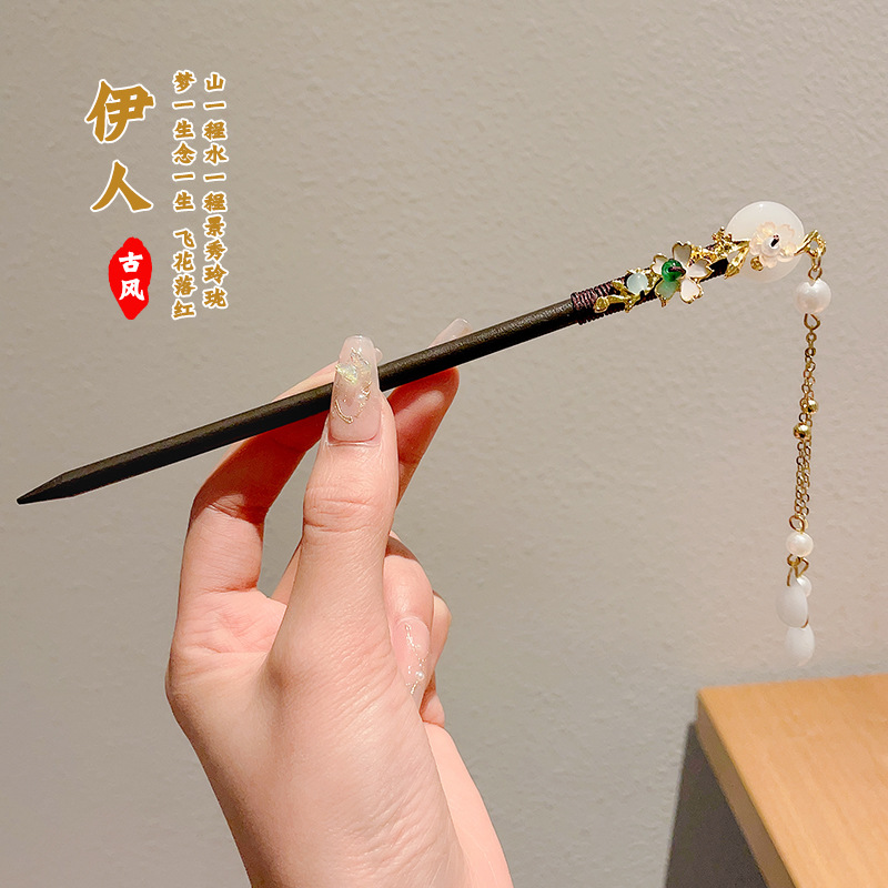 Nuevo estilo chino flange flores clip de cabello paso de agitación Hanfu Zhang clip de cabello antiguo estilo de alta sensibilidad clip de cabello clip de cabello tocado