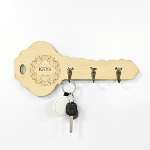 New Thermal Transfer Simple Wooden Key Holder