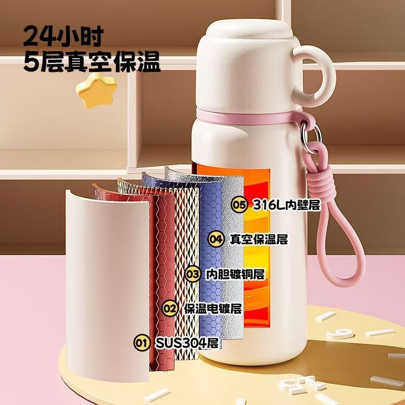 尚泰儿童保温杯316不锈钢男女学生双饮卡通可爱水杯水壶批发团购|undefined