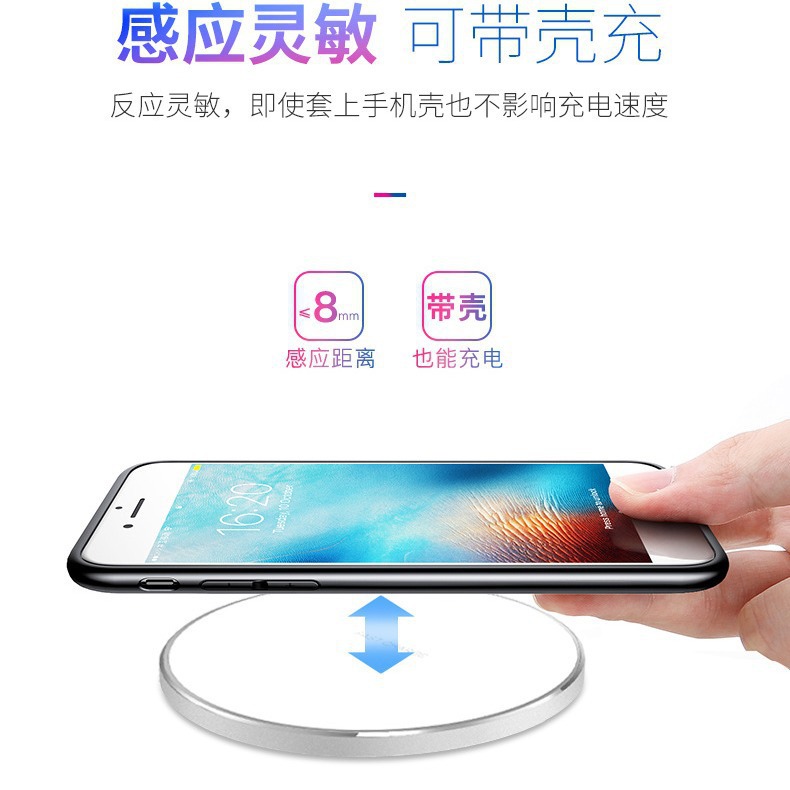 Transfronterizo Q21 para Apple Samsung Cargador inalámbrico de teléfono móvil universal 15W Cargador inalámbrico de escritorio Carga rápida