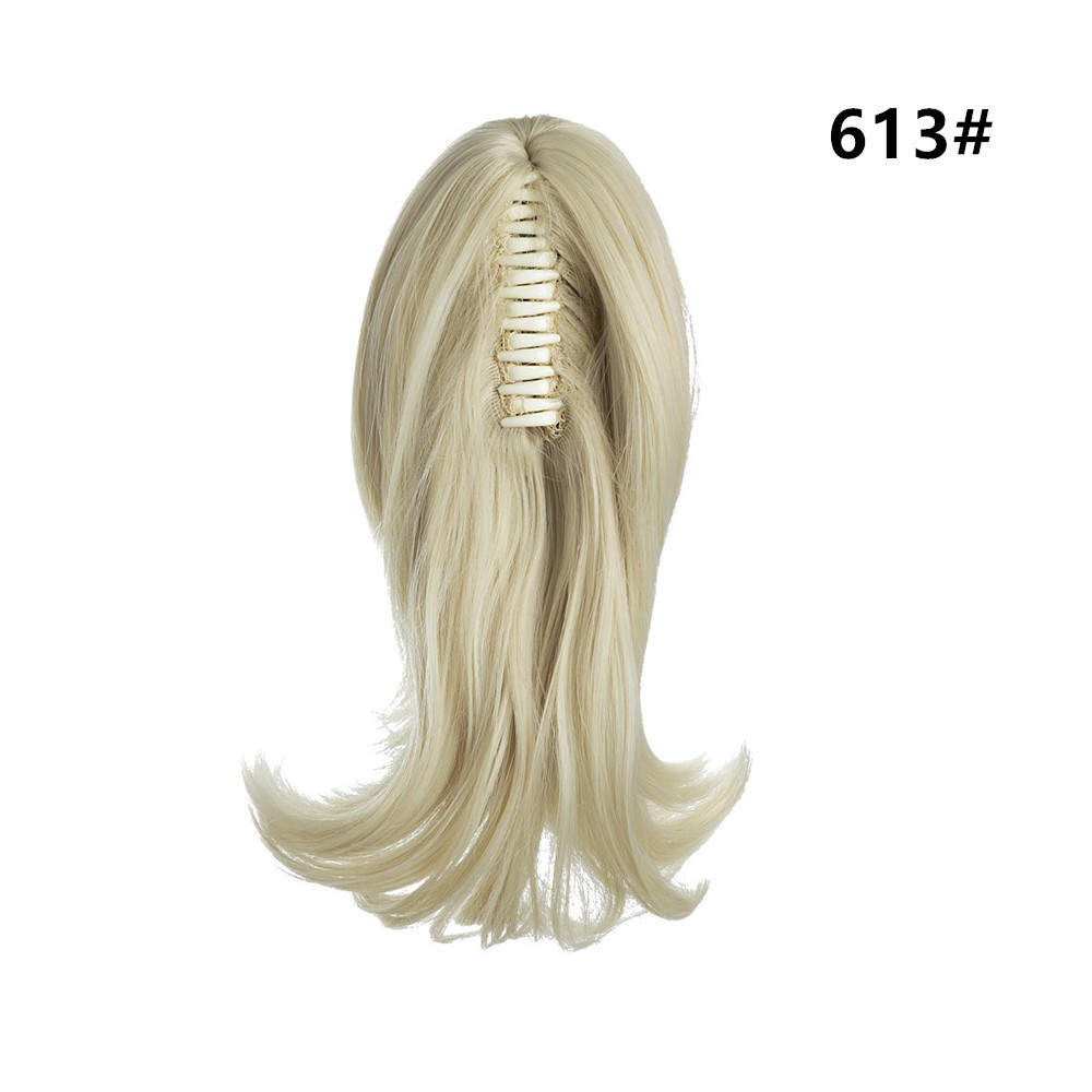 Włosy syntetyczne Krótkie Małe Lokowane Damskie Matowe Wysokotemperaturowe Jedwabne Spinki do Pazurów Peruka Naturalna Koński Ogon_voghion.com