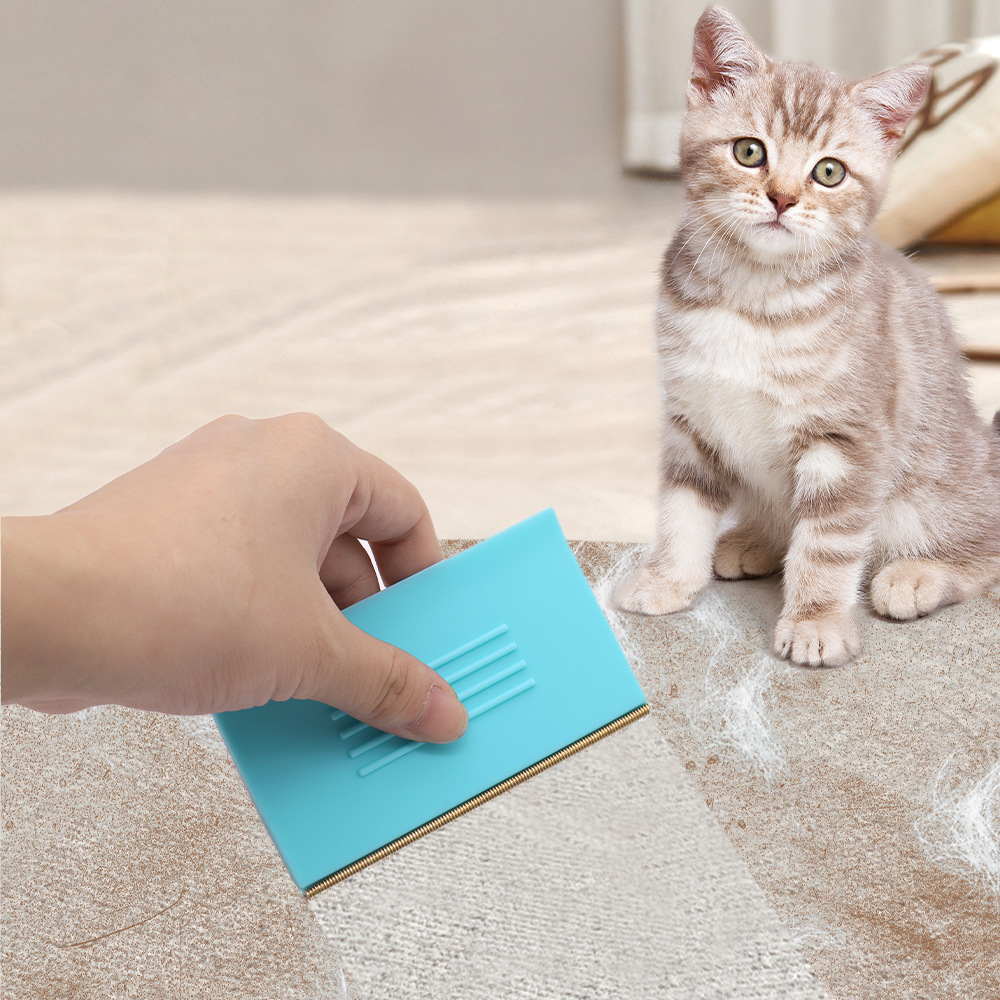 Raspador de mascotas, cepillo de pelo de gato, artefacto de cepillo de pelo de gato, suministros de depilación de silicona para gatos, limpieza de alfombras, limpieza de pelo de perro